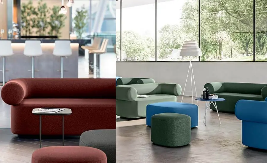 ABBEY Italian designed soft Poufs, enriched with handcrafted visible stitching 3 ABBEY Italian designed soft Poufs, enriched with handcrafted visible stitching - Image 3