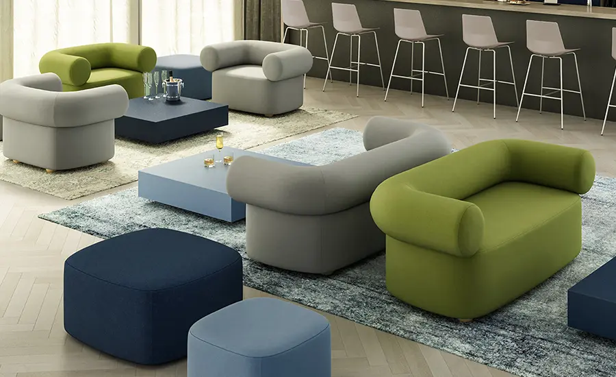 ABBEY Italian designed soft Poufs, enriched with handcrafted visible stitching 4 ABBEY Italian designed soft Poufs, enriched with handcrafted visible stitching - Image 4