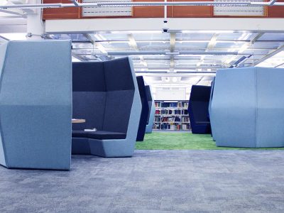 BEN Pod Seating, allowing acoustic privacy for up to 7 Persons, colour options