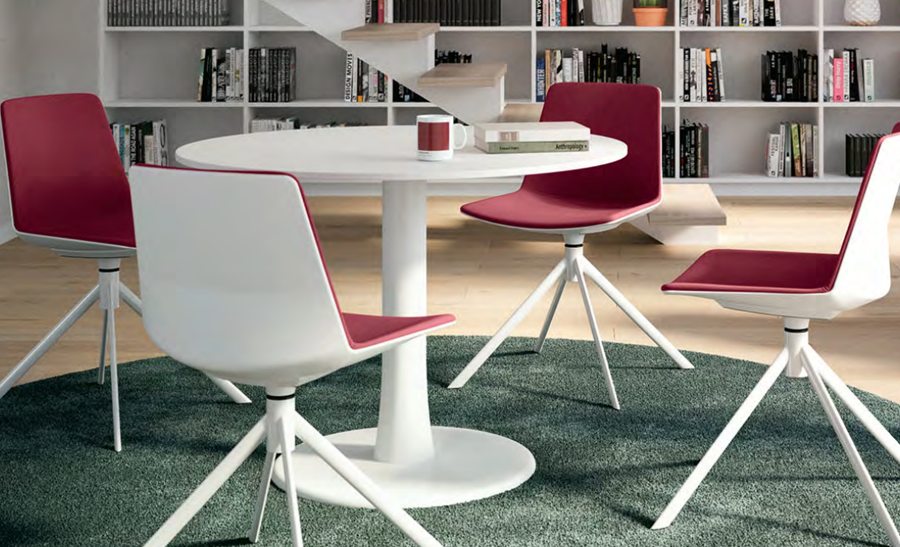 T06 Round Canteen Table, 120mm Diameter. Melamine or Glass Table Tops 4 T06 Round Canteen Table, 120mm Diameter. Melamine or Glass Table Tops - Image 4