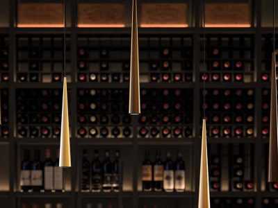 Pendant Ceiling Lamp in Powder Coated Aluminium, Orientable, 5 Finish Options.