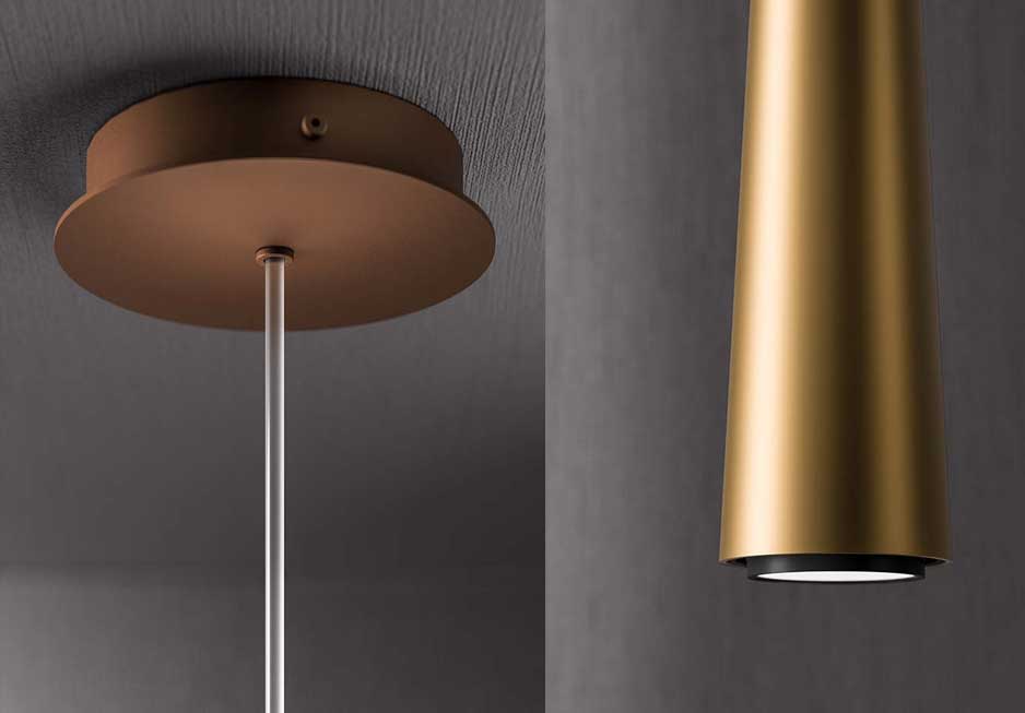 Pendant Ceiling Lamp in Powder Coated Aluminium, Orientable, 5 Finish Options. 3 Pendant Ceiling Lamp in Powder Coated Aluminium, Orientable, 5 Finish Options. - Image 3