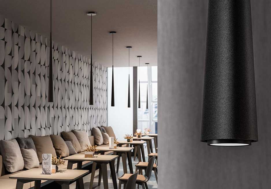 Pendant Ceiling Lamp in Powder Coated Aluminium, Orientable, 5 Finish Options. 2 Pendant Ceiling Lamp in Powder Coated Aluminium, Orientable, 5 Finish Options. - Image 2