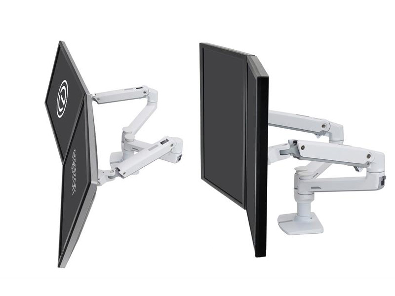 LX Dual Heavy Duty Monitor Arms, Cables Hidden, Patented Ergonomic Positioning. 6 LX Dual Heavy Duty Monitor Arms, Cables Hidden, Patented Ergonomic Positioning. - Image 6