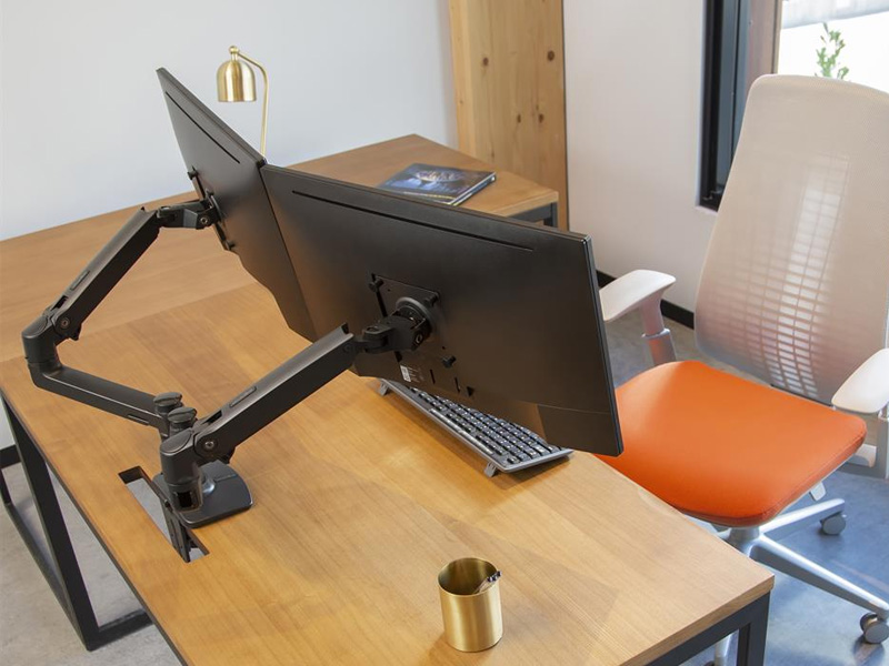 LX Dual Heavy Duty Monitor Arms, Cables Hidden, Patented Ergonomic Positioning. 5 LX Dual Heavy Duty Monitor Arms, Cables Hidden, Patented Ergonomic Positioning. - Image 5