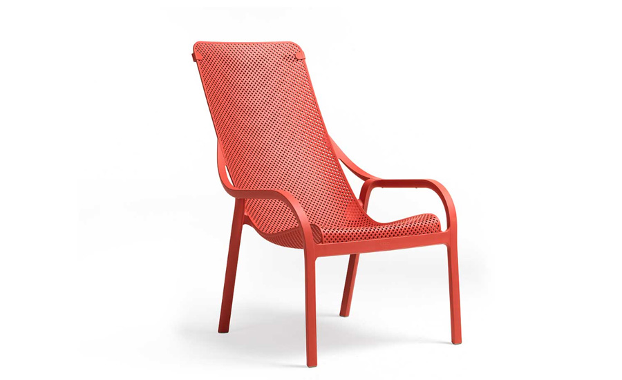 Net Lounge One Piece Polypropylene Chair. Non Slip Feet, Matt Finish, Recyclable 1 Net Lounge One Piece Polypropylene Chair. Non Slip Feet, Matt Finish, Recyclable