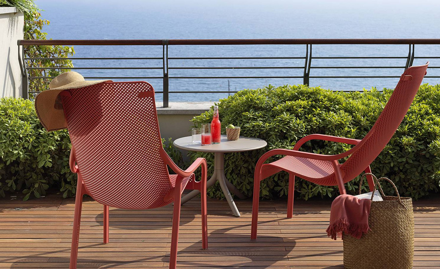 Net Lounge One Piece Polypropylene Chair. Non Slip Feet, Matt Finish, Recyclable 2 Net Lounge One Piece Polypropylene Chair. Non Slip Feet, Matt Finish, Recyclable - Image 2