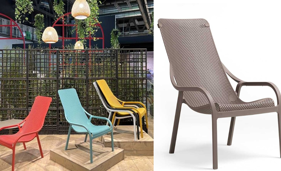 Net Lounge One Piece Polypropylene Chair. Non Slip Feet, Matt Finish, Recyclable 3 Net Lounge One Piece Polypropylene Chair. Non Slip Feet, Matt Finish, Recyclable - Image 3