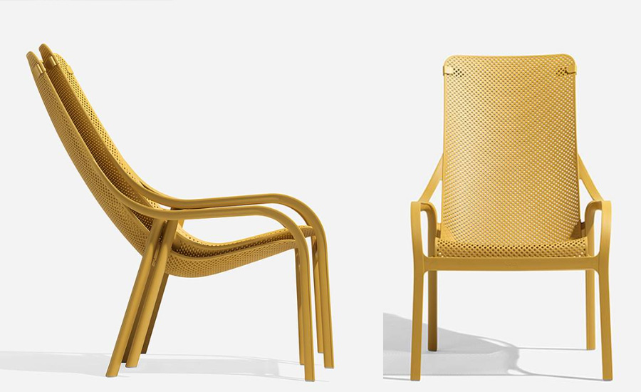 Net Lounge One Piece Polypropylene Chair. Non Slip Feet, Matt Finish, Recyclable 4 Net Lounge One Piece Polypropylene Chair. Non Slip Feet, Matt Finish, Recyclable - Image 4