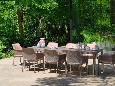 Net Relax One Piece Polypropylene Chair, Non Slip Feet, Matt Finish, Recyclable.