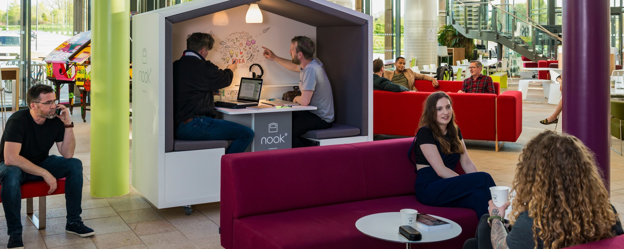 Nook Mobile Modular Acoustic Pods, 90cm or 120cm, for 2 or 4 Person Meetings. 6 Nook Mobile Modular Acoustic Pods, 90cm or 120cm, for 2 or 4 Person Meetings. - Image 6