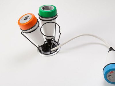PENDULUM Power Module, Single gang, in 8 vibrant colour options, USB & AC Power.