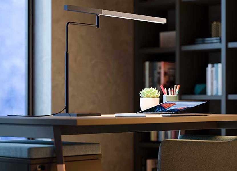 Stick Table/Floor Lamp & Shade in Powdered Coated Aluminium, Simple & Elegant 1 Stick Table/Floor Lamp & Shade in Powdered Coated Aluminium, Simple & Elegant