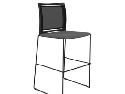 Profim Ariz Upholstered Seat and Mesh Backrest Stool - Model 575CV