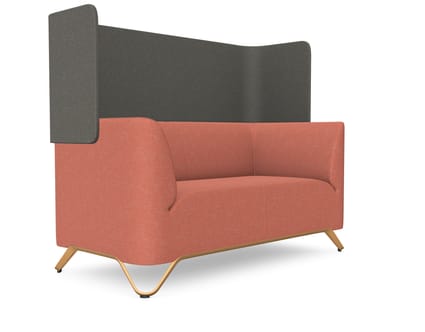 Profim SoftBox 2-Seat Sofa with Armrest and Wall - Model 21W 1 Profim SoftBox 2-Seat Sofa with Armrest and Wall - Model 21W