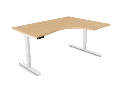 Leap Electronic Height Adjustable Radial Desk 1 Leap Electronic Height Adjustable Radial Desk
