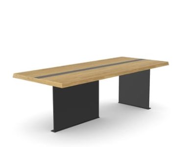 Soreno Executive Wooden Meeting Table, Metal Leg