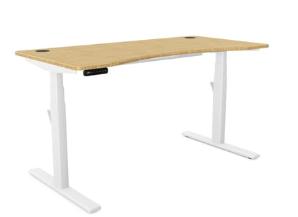 Leap Electronic Height Adjustable Single Desk Bamboo 1 Leap Electronic Height Adjustable Single Desk Bamboo