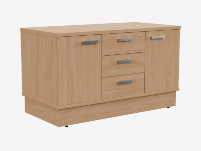 Grand Executive Wooden Cabinet (3 Drawers, pentray Drawer, 2 Doors)