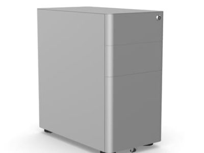 Moda L Metal 3-Drawer Slimline Pedestal