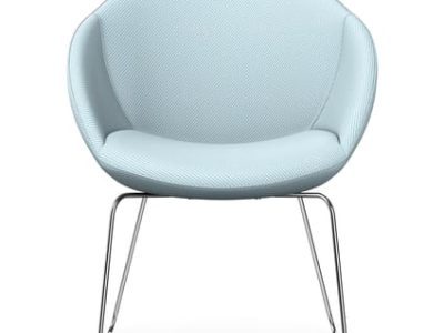 ELENA Lounge/Meeting Chair with Skid Metal Base