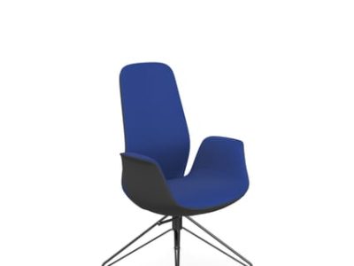 Ellie High Backrest Swivel Armchair with Wire Frame