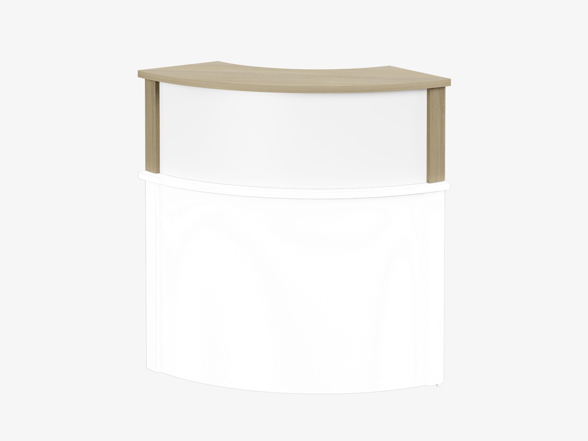 Ashford Modular Reception Corner Metal Riser 1 Ashford Modular Reception Corner Metal Riser