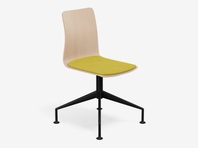 Linar Plus Wooden Chair with Cushion with Cross Base