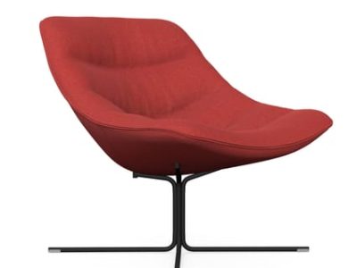 Noti Mishell Soft Armchair with Cross Metal Legs