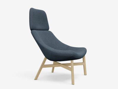 Noti Mishell XL Armchair with Wooden Legs