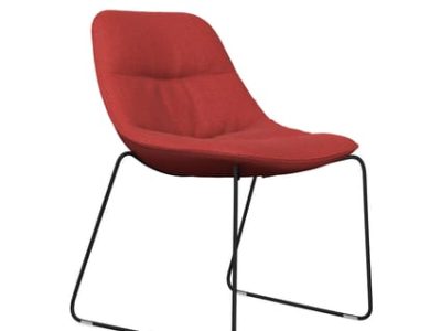 Noti Mishell Soft Chair with Skid Metal Frame