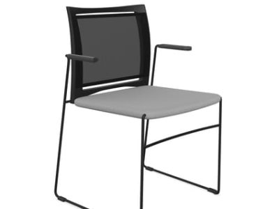 Profim Ariz Upholstered Seat with Armrest and Mesh Backrest Chair - Model 575V