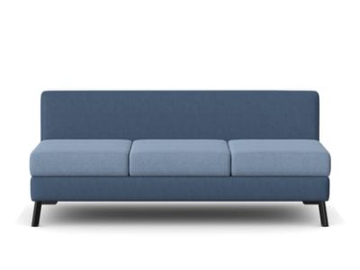 CARA Soft Seating Modular Three Seat Sofa, No Arms