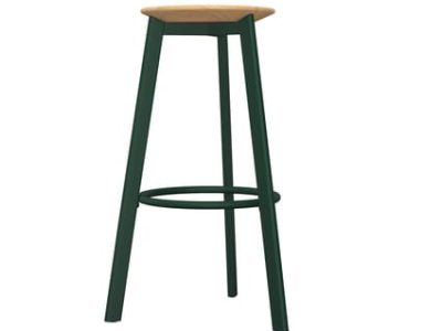 Belem Wooden Stool with Round Footrest