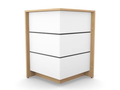 Linus Module 12, 13 High Modular Wooden Reception Desk Corner Unit