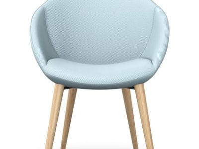 ELENA Lounge/Meeting Chair with 4 Wooden Legs