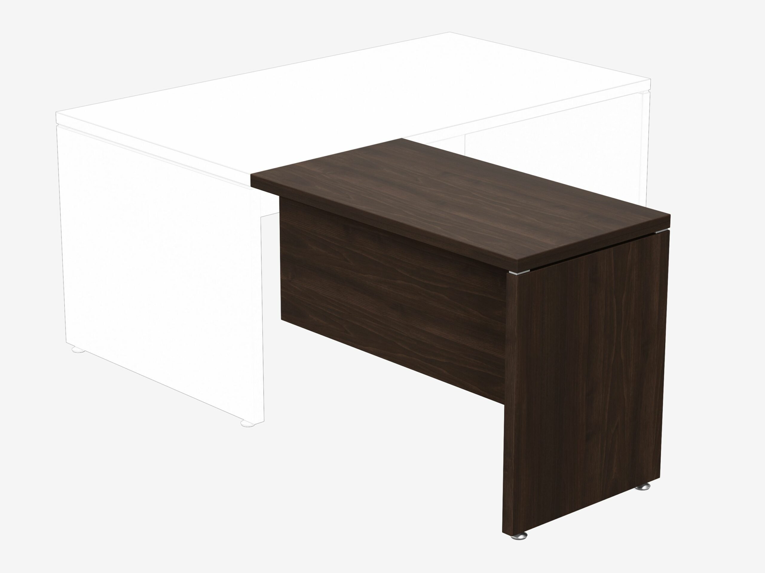 Fermo Executive Wooden Add On Return Desk with Panel Legs 1 Fermo Executive Wooden Add On Return Desk with Panel Legs