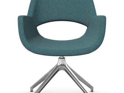 FIELDER Chair with Pyramidal Aluminium Base