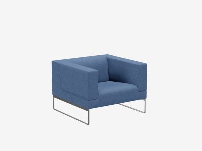 Noti Tritos TR-1-P Soft Seating Modular Armchair with Cantilever Legs