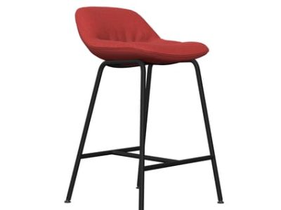 Noti Mishell Soft Low Stool with Hocker Tubular legs