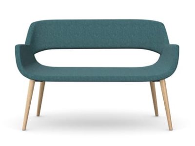 FIELDER Two Seat Sofa with 4 Wooden Legs