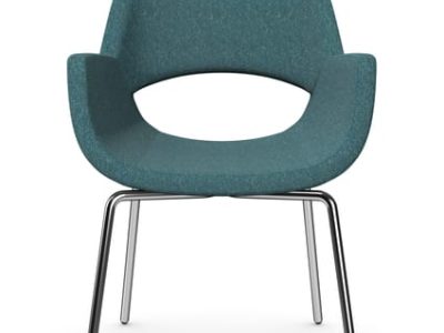 FIELDER Chair with 4 Metal Legs