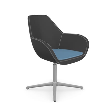 Profim Fan Swivel Armchair with 4-star Base - Model 10F 1 Profim Fan Swivel Armchair with 4-star Base - Model 10F