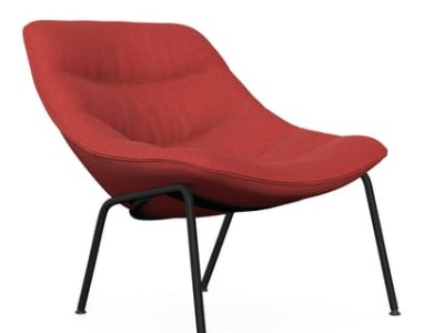 Noti Mishell Soft Armchair with Tubular Legs