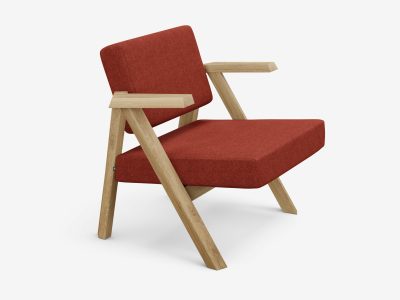 Noti Clapp Armchair with Wooden Frame