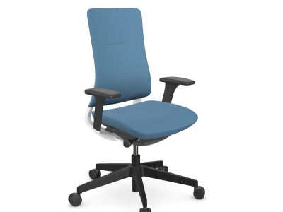 Violle Ergonomic Fabric Backrest Task Chair in Black Frame