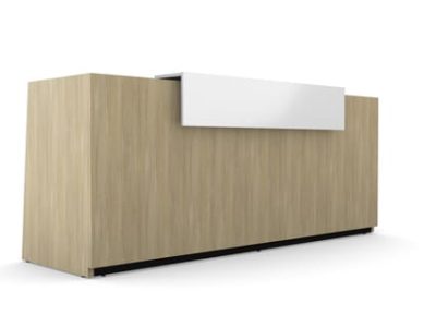 Libra Executive Wooden Reception Desk with Integrated Backlight