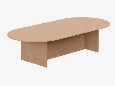 Kito Wooden Oval Meeting Table Panel Leg Base - 2 Piece - Size 3000 mm x 1400 mm