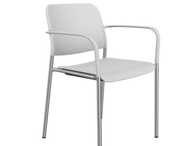 Zoo Plastic Seat and Backrest Chair with 4-Legged Frame - Model 522H