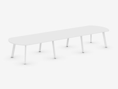 Simplic S1B Meeting Table White with White or Black Legs 4450mm x 1250mm